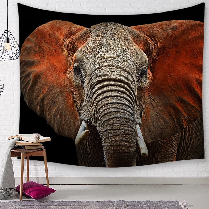 Полиэфирный тропический рисунок слона настенная ткань висячий гобелен Свадебная вечеринка подарок постельное покрывало, пляжное полотенце Йога-Пикник коврик