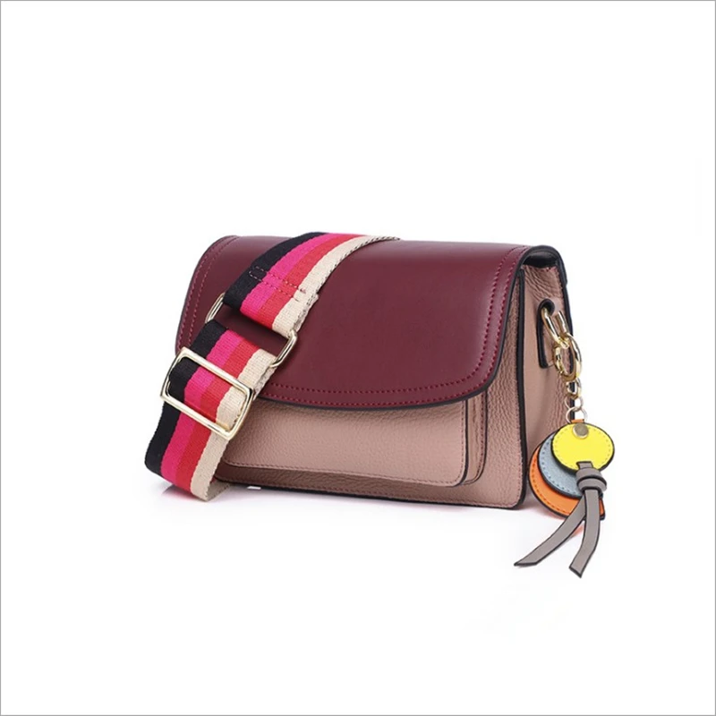 Kopen Echt Leer Vrouwen Schoudertassen Luxe Ontwerpers 2019 Dames Messenger Bag Crossbody Tassen Voor Vrouwen Met Brede Schouderriem
