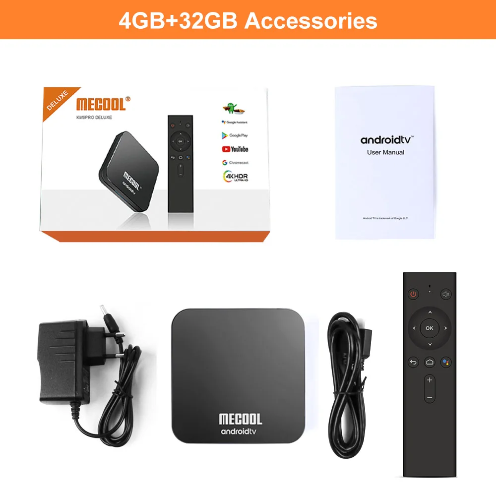 2019 Mecool Android ТВ KM3 A ТВ 4 gb 64 gb ТВ Box Android 9,0 Google сертифицированных Amlogic S905X2 Voice 4 K 2.4G5G Wi-Fi Смарт ТВ коробка KM9