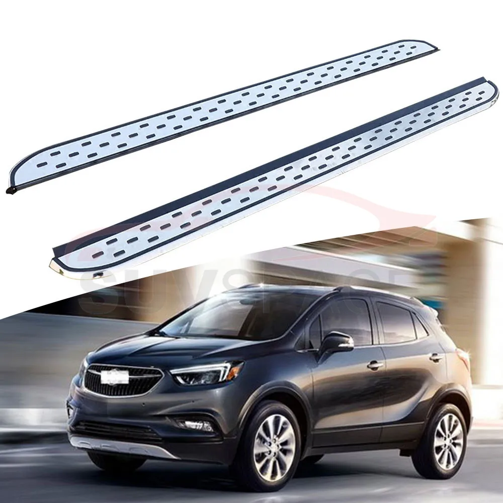 Боковой Шаг подходит для Buick Encore 2013- Беговая плата nerf bar 2 шт. Левая Правая алюминиевая боковая ступенчатая боковая педаль