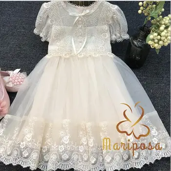 

2020 Children Girls Lace Sweet Summer Dresses, Princess Kids Fairy Party Clothing 6 pcs/lot,Wholesale