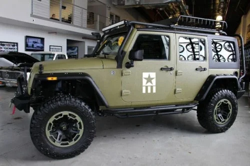 

For 1Pair/2Pcs Custom Army Star Jeep Wrangler YJ TJ JK Decal Tall