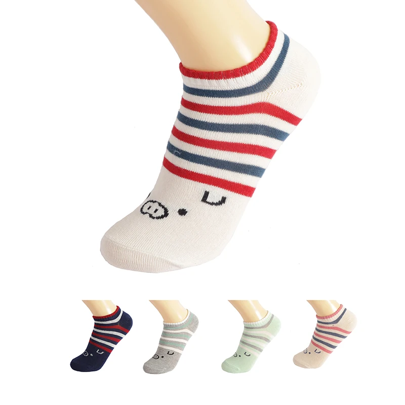 

2 Pieces = 1 Pairs New Spring Summer Cotton Women Slipper Socks Pure Color Cartoon Lovers Women