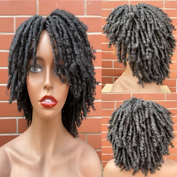 

Jet Black Synthetic Mechanism Wigs Synthetic Braid Wig Middle Part For Black Women