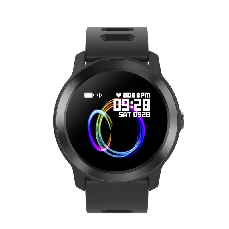 black DeaGea S08 Plus IP68 Водонепроницаемые мужские и женские Смарт-часы с монитором сердечного ритма фитнес-часы для Android IOS - Цвет: black