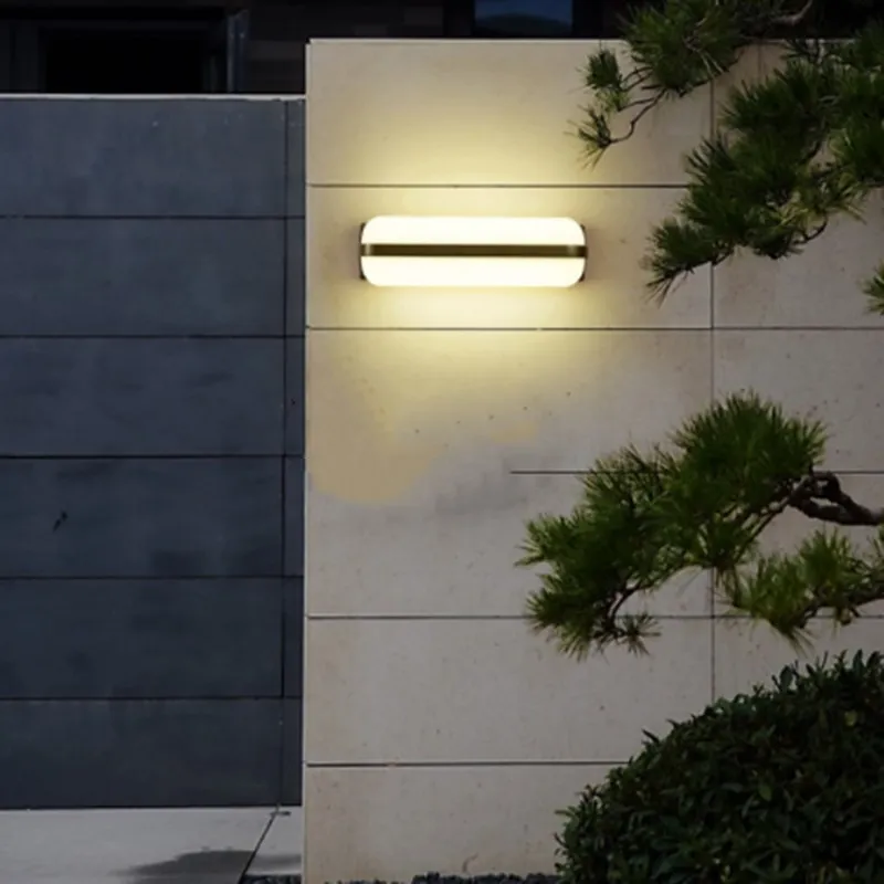 LED Outdoor Wall Lamp 12W Balcony Aisle Creative Courtyard Modern Minimalist Bedroom Living Room Lighting | Лампы и освещение