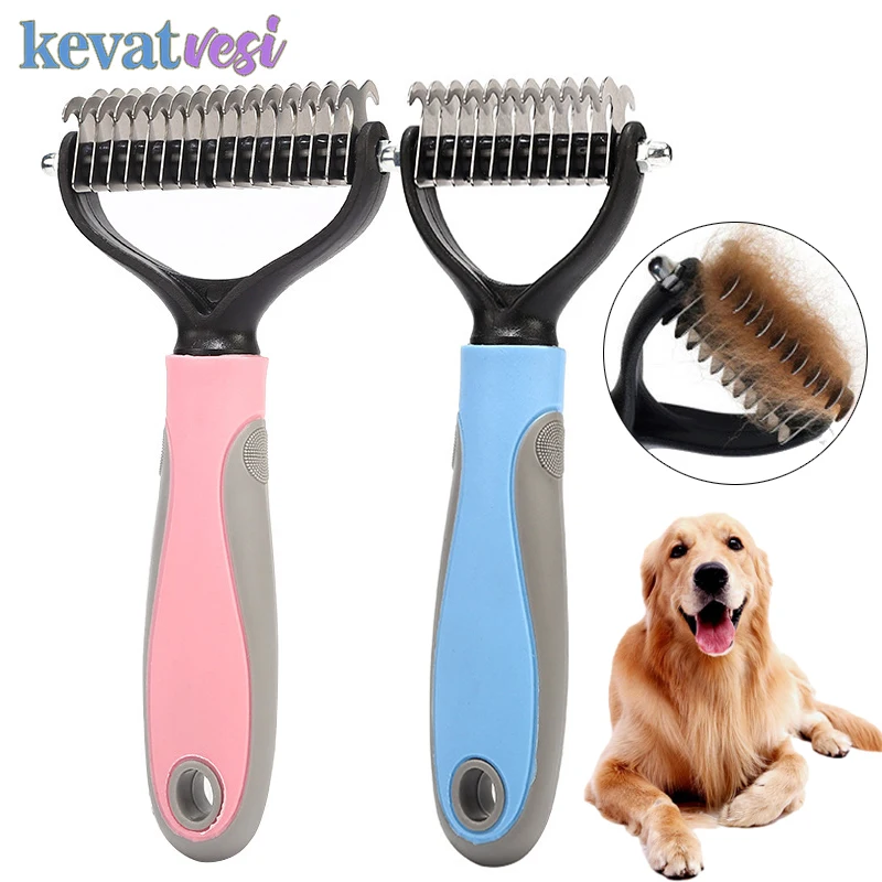 Dog Hair Removal Comb Pet Fur Knot Cutter Safety Shedding Trimmer Cat