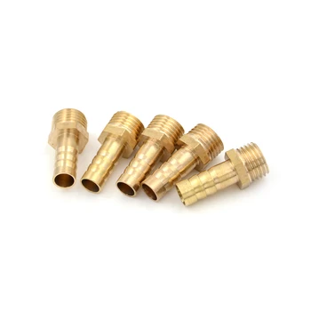 

Male Hose Barb 8mm 1/4" Male BSP Thread Brass Barbed Fitting Coupler Connector Adapter For Fuel Gas Water 5pcs/lot Practical