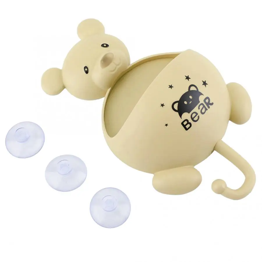 Cartoon Kangaroo Shape Bathroom Storage Box Wall Mounted Holder Organizer for Soap Glasses Bathroom Accessories - Цвет: Beige