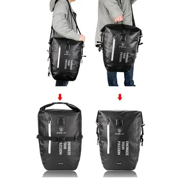

WHEEL UP Waterproof Bicycle Rear Bag Symmetrical Luggage Rack Seat Bag Pannier Tearproof 500D Nylon Multi Pocket