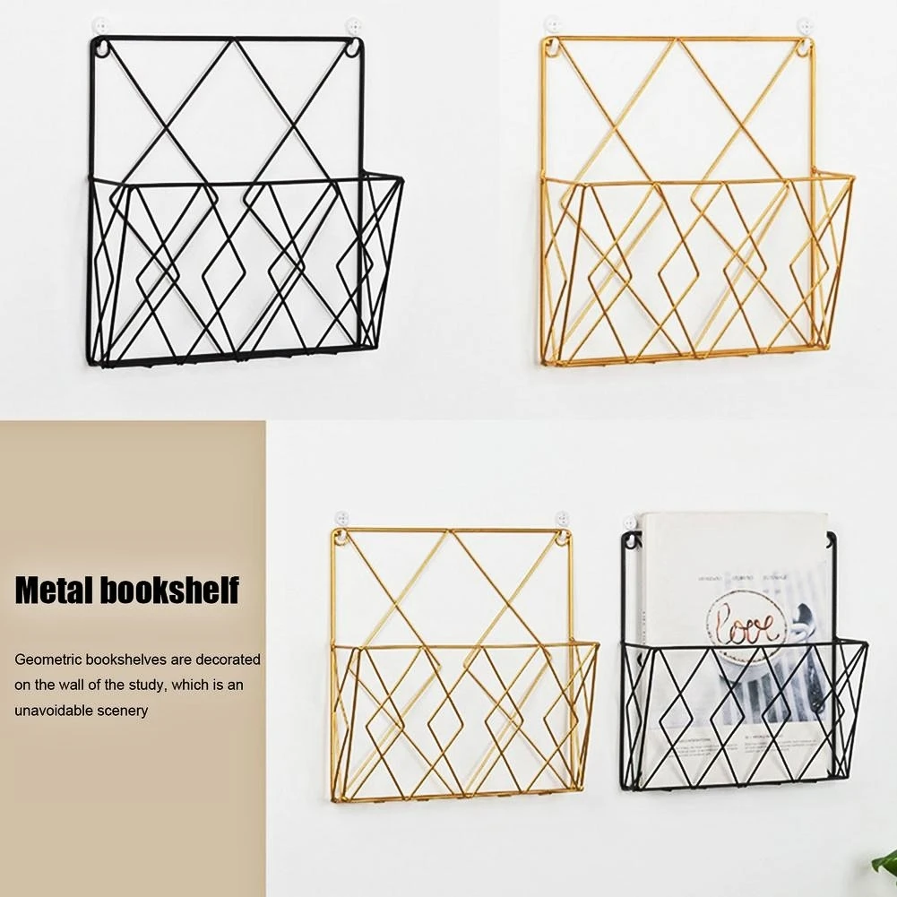Metal Newspaper Storage Rack Wall Mounted Magazine Racks Wall Magazine Rack Modern Storage