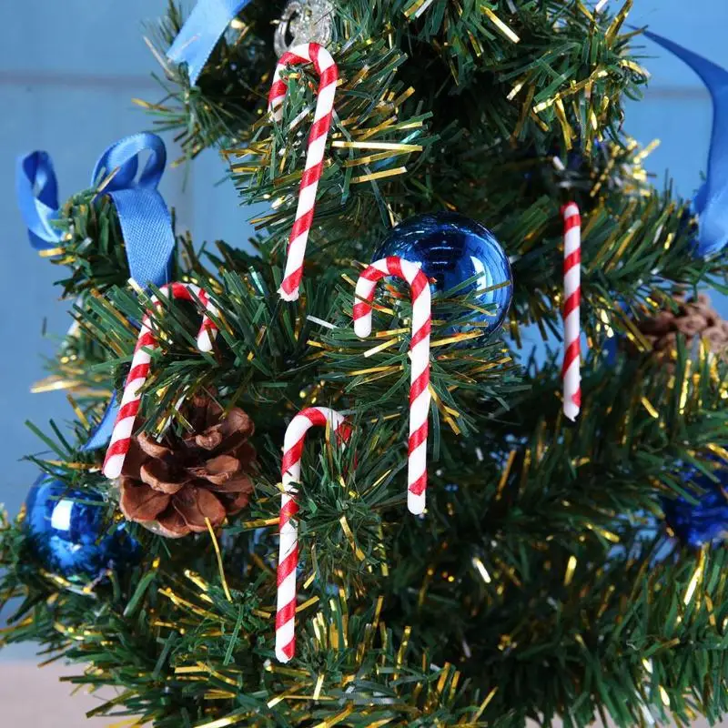 50 шт./партия, конфетный костыль, рождественская елка, Декоративное подвесное украшение, рождественские украшения для дома, Новогодние товары, рождественские подарки