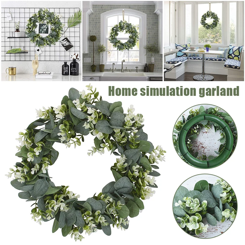 40CM Garden Artificial Wreath Home Window Door Decor Greenery Wedding Event 