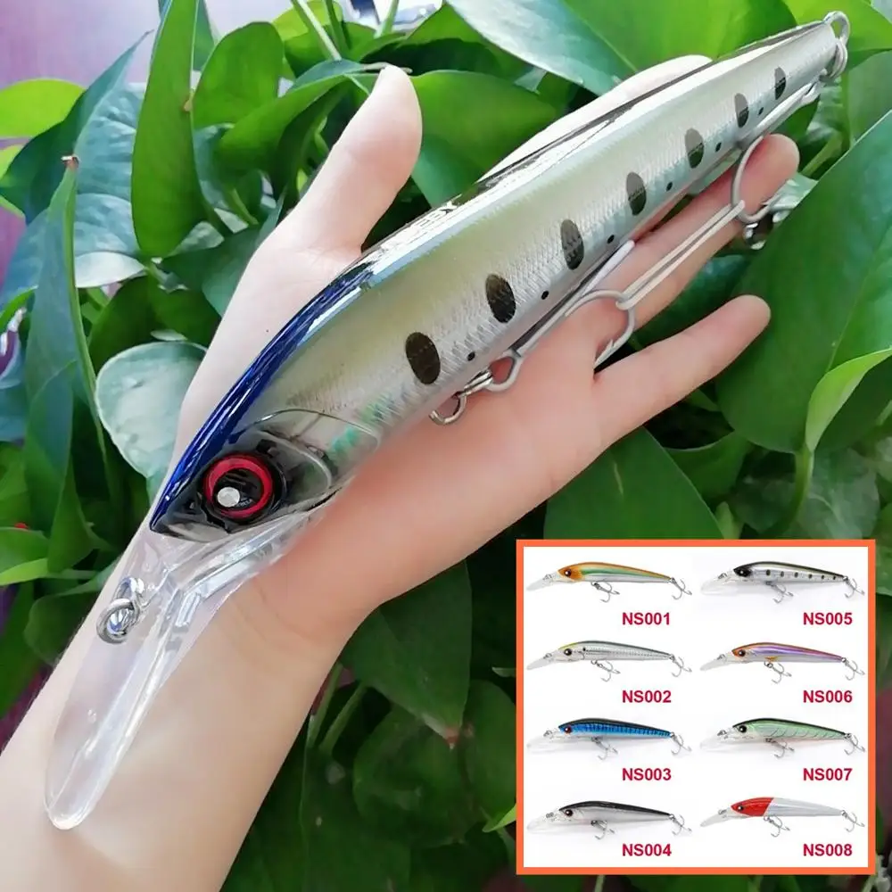 Noeby 1pc Minnow Lure 18cm 98g sinking 7 9m Depth Hard Carp Fishing Lures Artificial Bait
