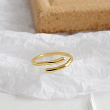 Silvology 925 пробы серебряные двухслойные волнистые тонкие линии кольца неправильной текстуры дизайн хвост кольцо для женщин минималистичные ювелирные изделия
