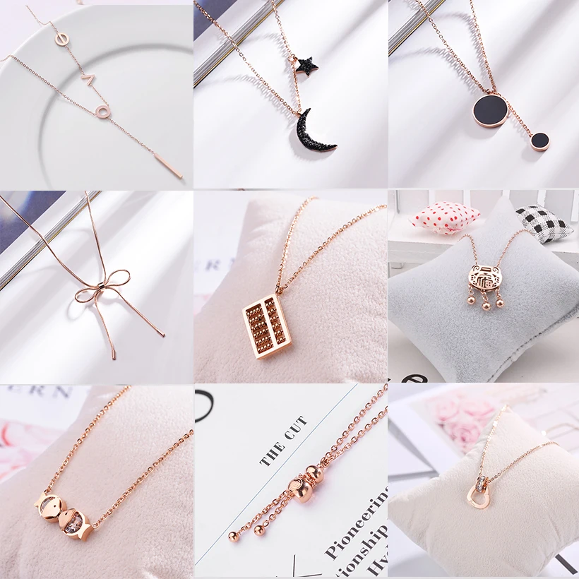 Женские ожерелья подвески воротники модные ювелирные изделия 2020 из розового