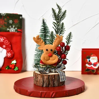 

Christmas Desktop Tree Ornament Animal Type Home Office Table Top Glowing Tree Decor Holiday Decoration Christmas New Year Decor