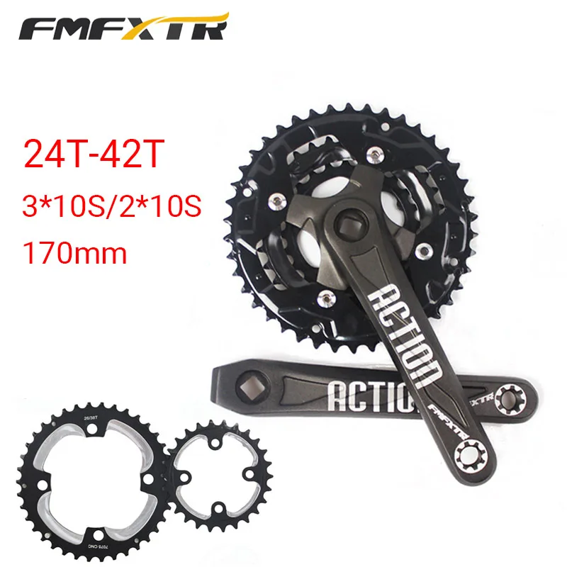 

CNC Bike Crankset IXF 2X10s 3X10s Chainring Single/double/triple Speed 104/64BCD MTB Crank 170mm Mountain Bike Parts Accessories