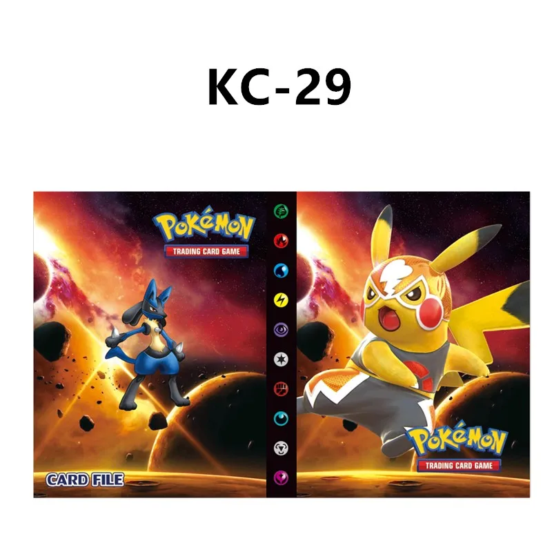 KC-029 240 шт. держатель Альбом 24 стиля Покемон карты Альбом Книга мультфильм аниме карманный монстр игрушка Пикачу для детей подарок - Цвет: KC-029