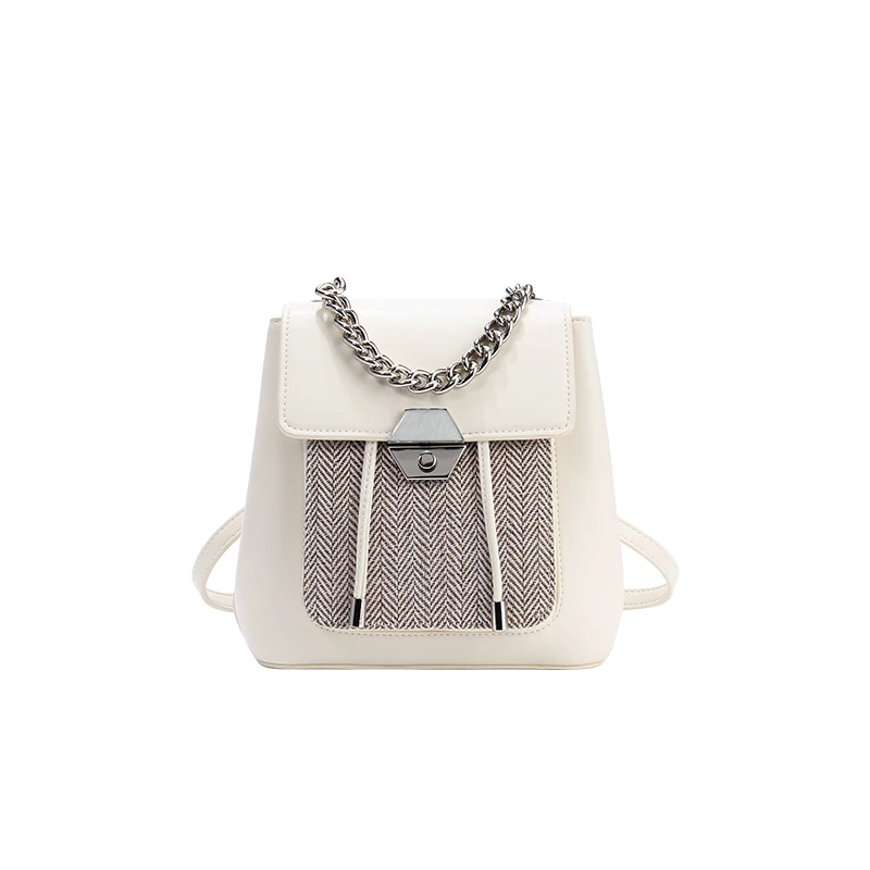 

Both Shoulders Package backpacks Woman 2019 Leisure Time Joker Summer Small holographic doughnut Chain Tide girl bagpack female