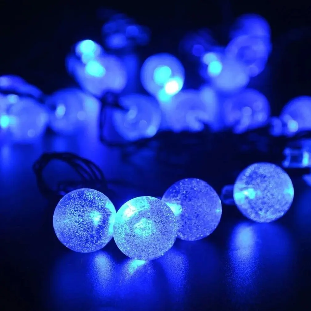 30Led пузырь шар Открытый водонепроницаемый солнечный светильник струнный шар светильник s Рождественский светильник s садовый светильник s