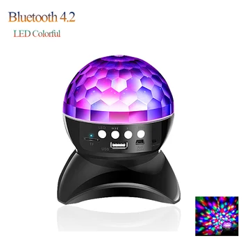 

Bluetooth Speaker LED Portable Wireless Speaker Mini Sound System 3D Stereo Music MP3 Player Surround Support TF AUX USB
