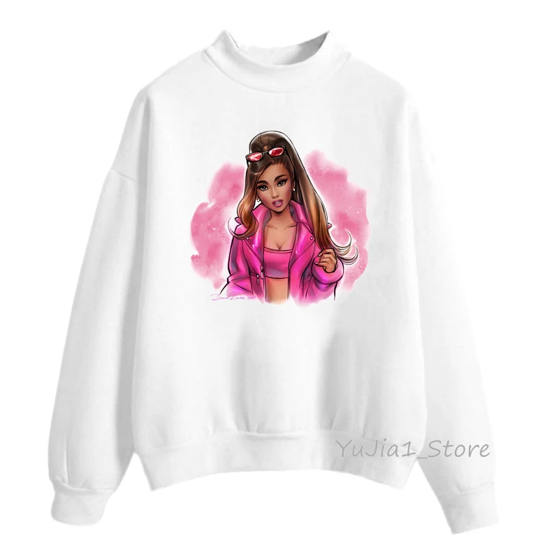 Y91805W Sudadera mujer ariana grande Женская Толстовка Harajuku kawaii худи с круглым вырезом зимняя теплая толстовка одежда в стиле хип-хоп Рок винтажные толстовки - Цвет: Y91805W