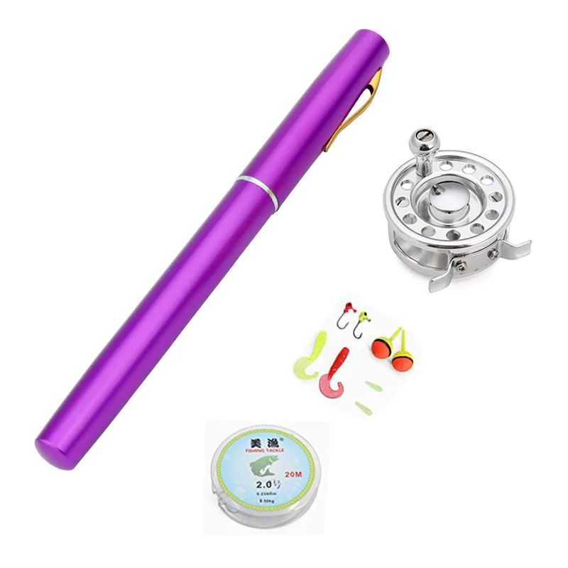 Purple Удочка для подледной рыбалки, 1 м, C+, тип ручки, удочка для экспорта, удочка, поставка, Мини Удочка, удочка для подледной рыбалки - Цвет: Purple
