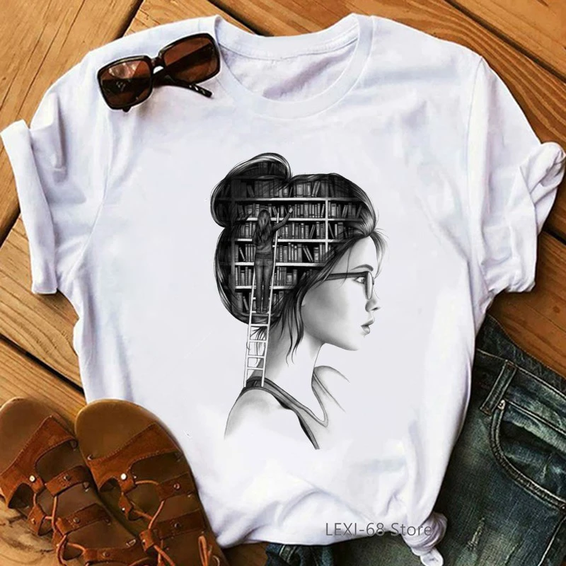 Camiseta estampada Love reading book para mujer, ropa de los años Camiseta para mujer, camisetas para mujer|Camisetas| - AliExpress