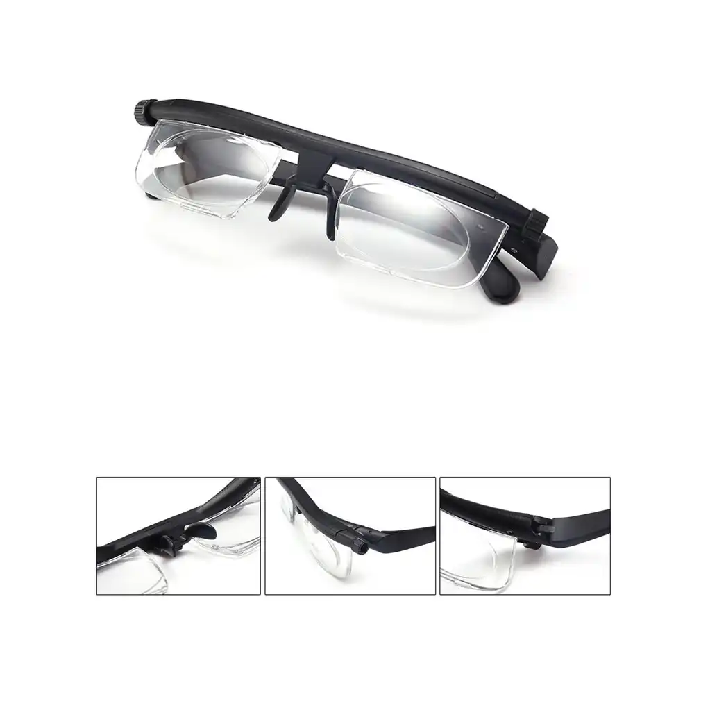 調整可能な強度レンズ眼鏡可変焦点距離ビジョンズームメガネ保護拡大鏡可変焦点メガネ Aliexpress