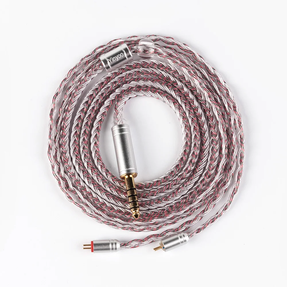 Yinyoo 16 Core High Purity Silver Plated Cable 2.5/3.5/4.4MM With MMCX/2PIN/QDC Connector ZS10 Pro AS10 AS16 AS12 ZSN PRO C12