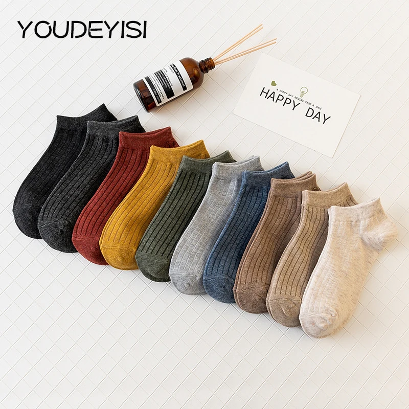 

YOUDEYISI Women Socks funny Cute Solid color fashion Silicone Slip Invisible Sock