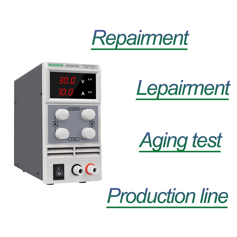 Wanptek 3/4 цифр скамейка лаборатория точность регулируемый источник питания DC 30V10A 120V 3A поддержка AC 110 V-230 V k3010d стабилизатор тока