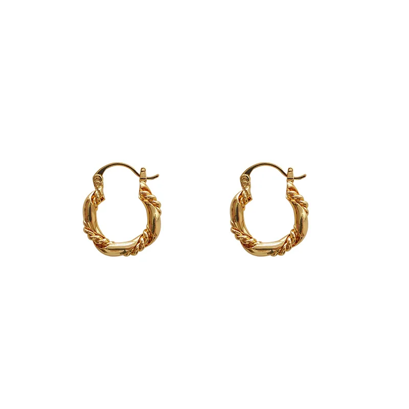 Design sense extremely simple sense earring hoop wind small circle Earring Stud Earring female