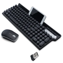 Беспроводная клавиатура, мышь, набор, водонепроницаемая перезаряжаемая клавиатура и мышь, комбинированная поддержка, мультимедийный дизайн, компьютерная клавиатура