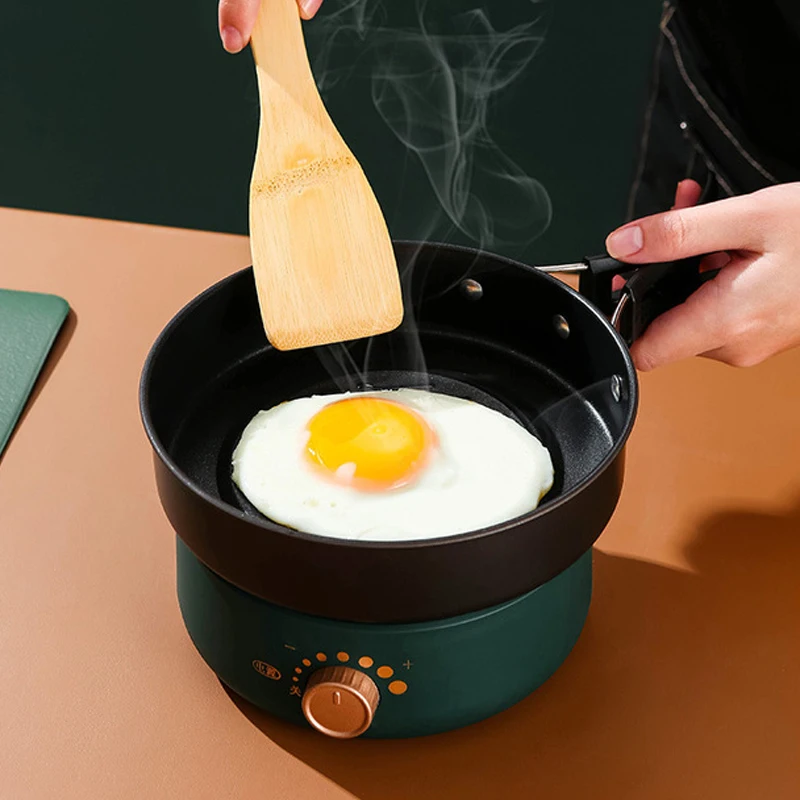 110/220V Electric Split Cooking Pot Foldable Multicooker Frying Pan Hotpot Food Steamer Rice Cooker Soup Maker Boiler For Travel 4