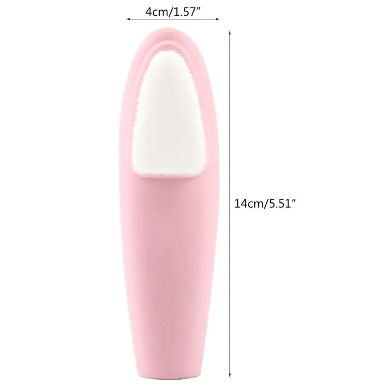 2 in 1 Double-Sided 3D Silicone Facial Brush Soft Bristle Facial Cleansing Exfoliating Instrument Deep Pore Cleans Massager
