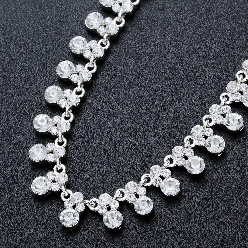 CC Висячие серьги и ожерелье Ювелирные наборы обручальные свадебные аксессуары для невесты женские кубические циркониевые бусины с имитацией жемчуга D070