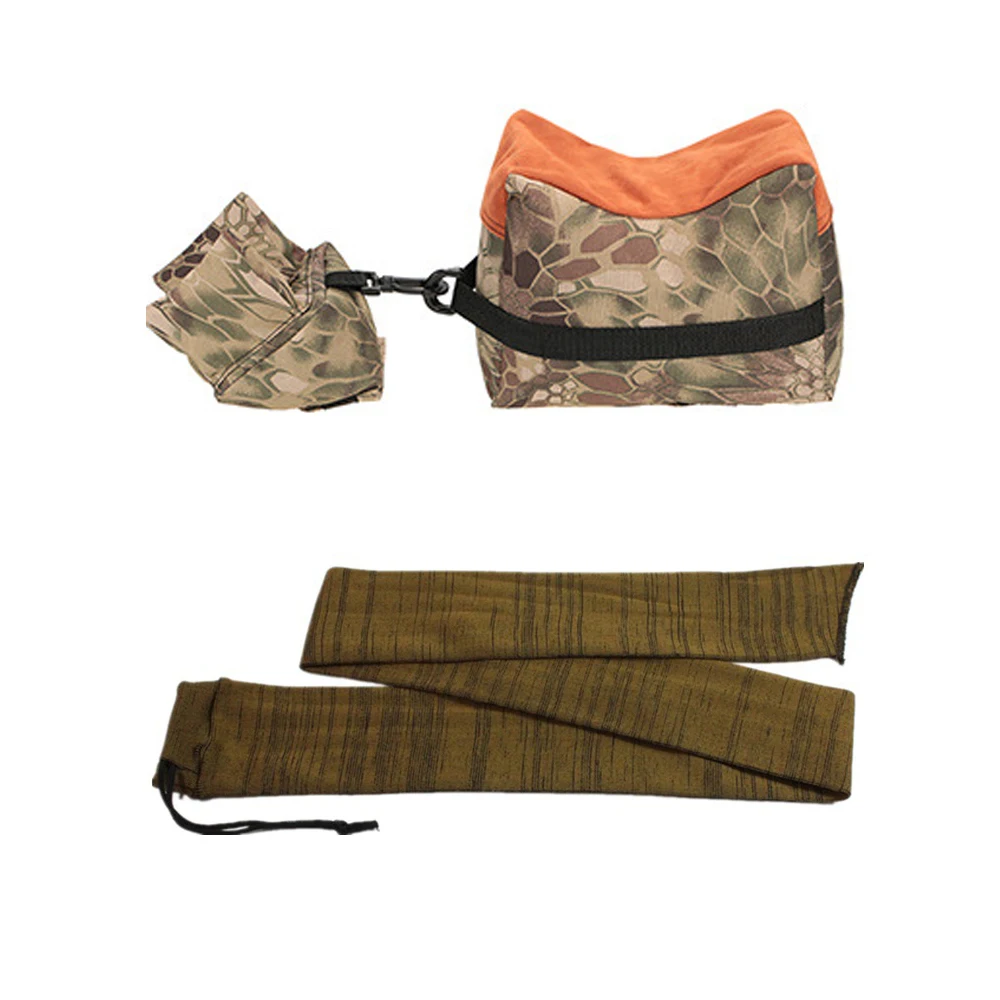 Охотничья снайперская стрелковая сумка передняя и задняя Сумка с песком поддержка наружная фотография охотничья мишень подставка Военный Пистолет Аксессуары - Цвет: Python and sock