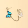 Blue clip earring