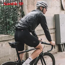 Santic ciclismo jaqueta men ciclismo pele casaco à prova de vento pequena chuva proteção solar roupas bicicleta estrada longo mangas compridas jérsei