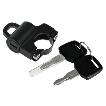 

Universal Helmet Security Lock Motorcycle Motorbike 7/8 Inch Helmet Lock Handlebar Hanger Hook with 2 Keys