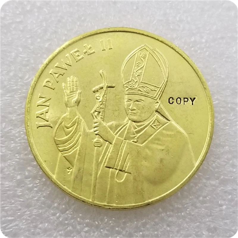 1982 Польша 10000 злотыч Золотой папа Иоанн Павел II копия