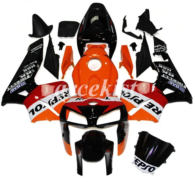 Литьевая Форма ABS мотоцикл обтекатели комплект Подходит для HONDA CBR600RR F5 2005 2006 05 06 Кузов Набор repsol Великобритания