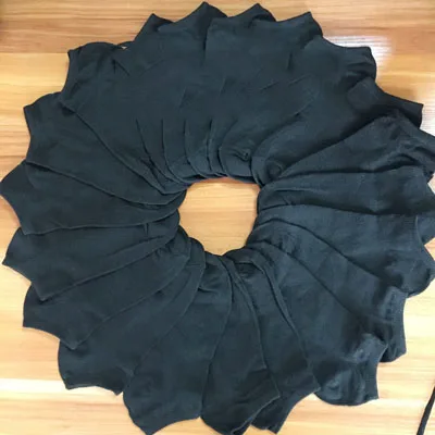 12pcs/6pair Women Socks Heart Dot Solid Cute Socks Short Woman Socks Slippers Cotton Blends Low Cut Ankle Boat Socks Summer Black