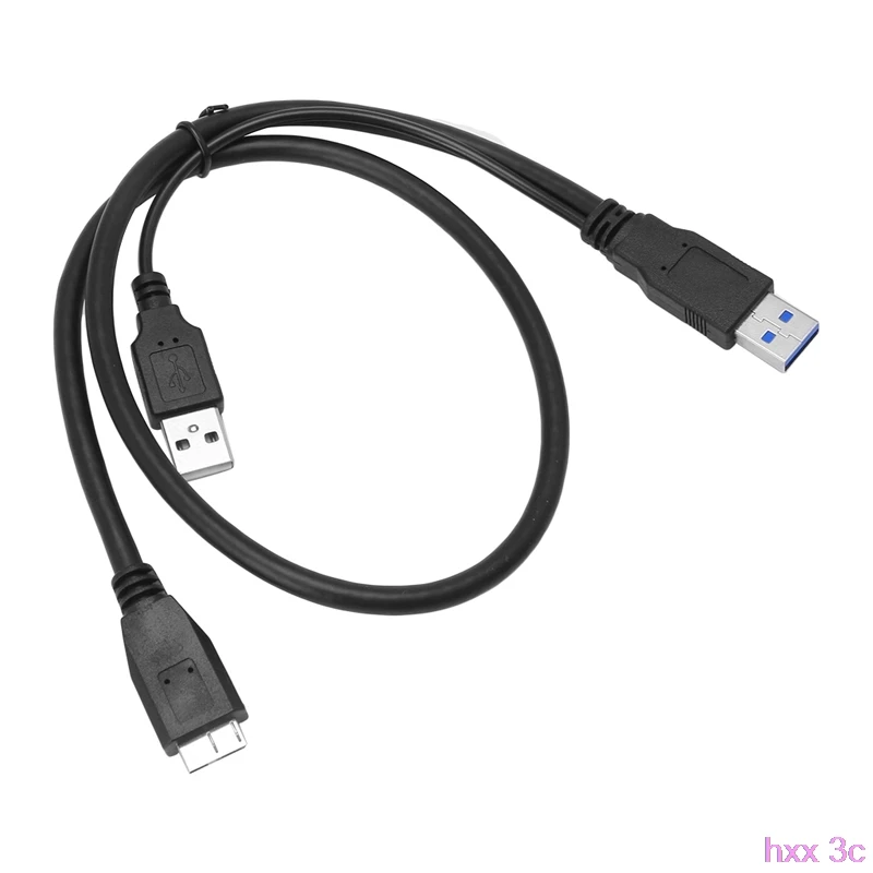 USB 3,0 Dual power Y shape 2 x type A To Micro B кабель внешний жесткий диск