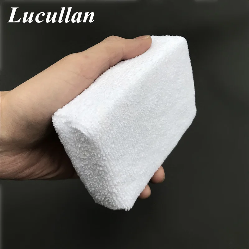 best car wax 5 PCS Car Care Premium Microfiber Applicators Sponges,Cloths,Microfibre Hand Wax Polishing Detailing Pad cleaning leather seats