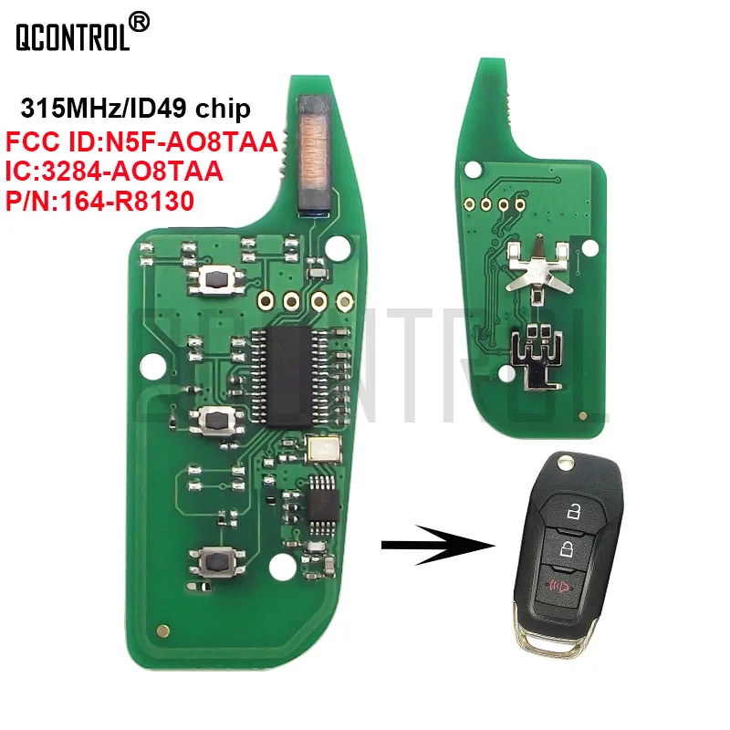 QCONTROL Car Remote Key Circuit Board for Ford F150 F250 F350 EXPLORER