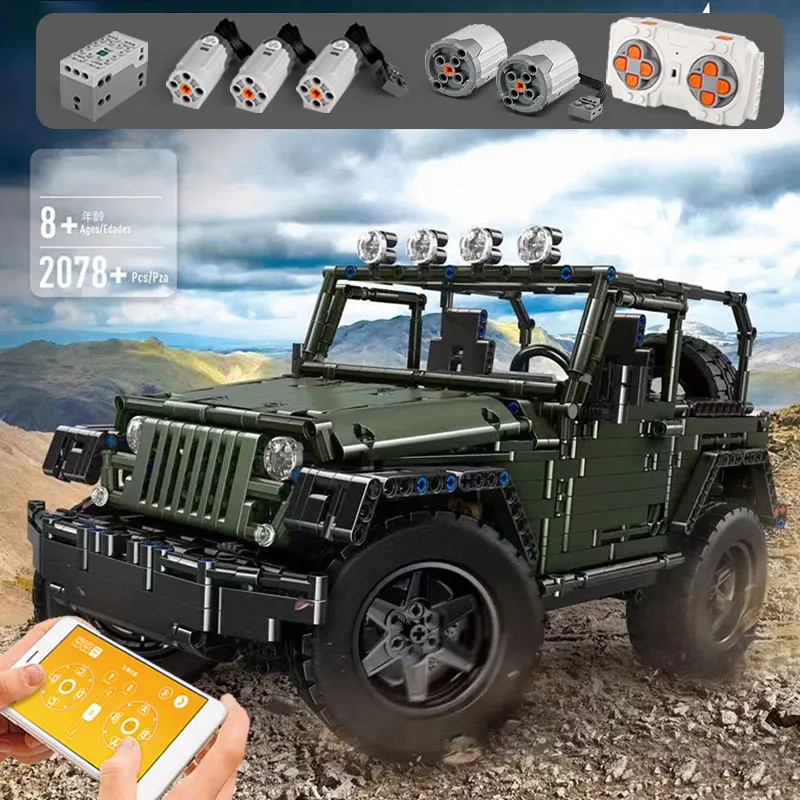 MOC 5140 RC Jeep Wrangler Adventurer внедорожник подходит Technic строительные блоки кирпичи детские игрушки для мальчиков Детский Рождественский подарок