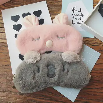 

Sleeping Eye Mask Cute Animal Eye Cover Patch Paded Soft Sleeping Mask Rabbit Koala Cartoon Nap Shade Blindfold Eye Massager